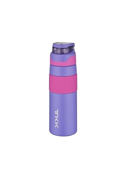 Tkk 600ML Pipetsiz Çift Yalıtımlı Paslanmaz Çelik Termos Matara 6 Saat Sıcak/soğuk (Mor)