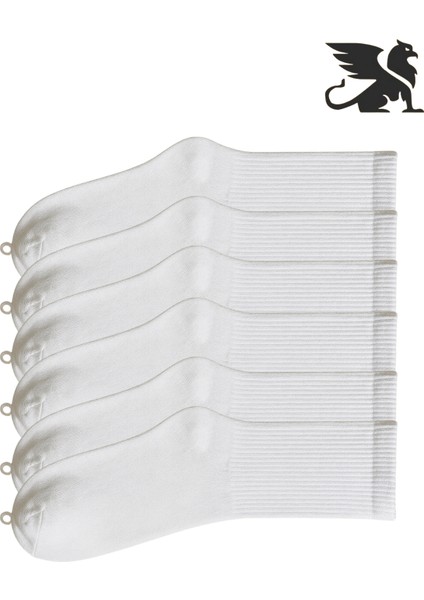 Erkek Beyaz Uzun Spor Tenis Çorap 6 Çift Rahat Nefes Alan Konforlu fiyatları