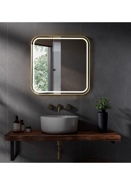 Sanal Glass Hareket Sensörlü Ledli Dekoratif Banyo/salon ve Makyaj Aynası (Madrid)