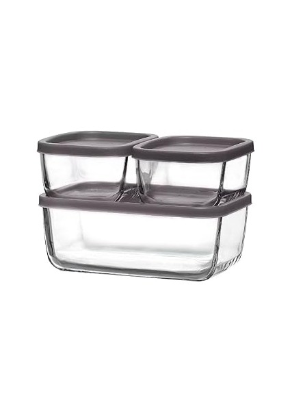 Cube 3'lü Saklama Kabı