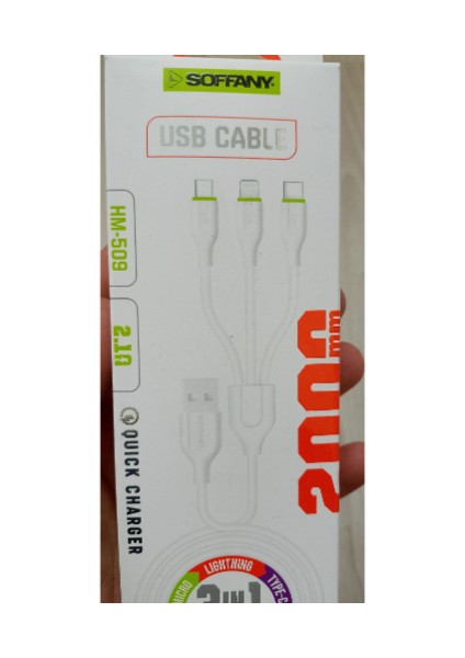 HM-509 Smart Techno Quıck Charger 3'in'1 Çoklu 2mt USB Şarj Kablosu fiyatları