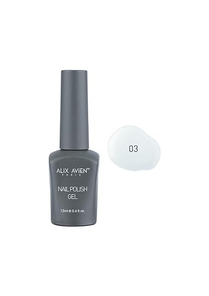 Alix Avien Uv Kalıcı Inci Beyaz Oje 03 - Gel Polish - 12 ml