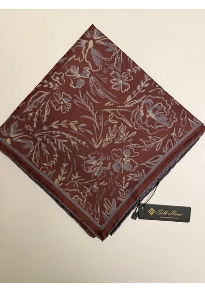 Firuze Desen Twill Ipek Eşarp