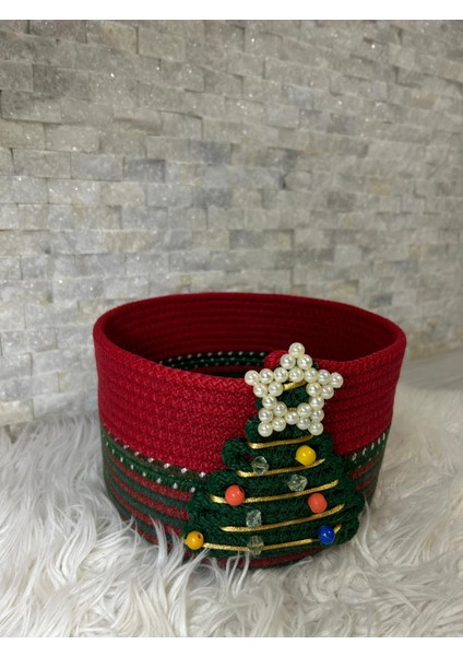 Yılbaşı Temalı Hediye Sepeti Çok Amaçlı Organizer Yükseklik 14CM Genişlik 22CM fiyatları