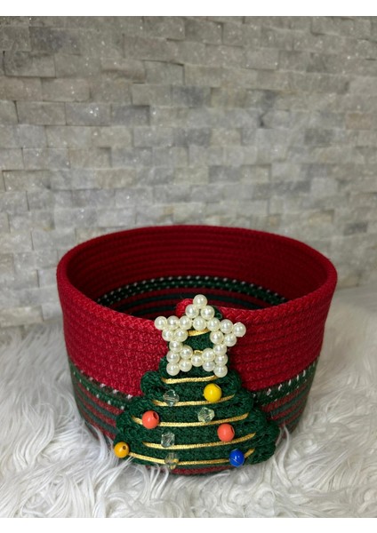 Yılbaşı Temalı Hediye Sepeti Çok Amaçlı Organizer Yükseklik 14CM Genişlik 22CM modelleri