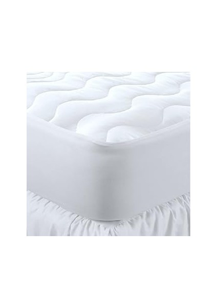 Ave Kapitone Fitted Su Sıvı Geçirmez Yatak Koruyucu Alez, Beyaz, 80X180CM