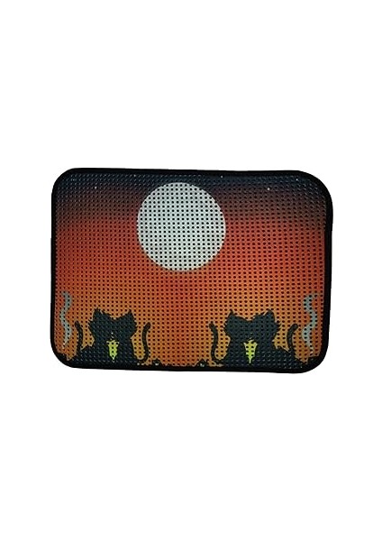 Miapet Elekli Desenli Kedi Tuvalet Önü Paspası 60 x 45 cm Gün Batımı