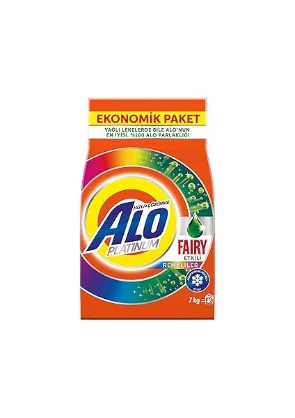 Alo 7 kg Etkili Renkliler Hızlı Çözülme Toz Deterjan