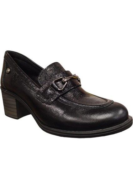 D25KA-3405 Kalın Topuk Klasik Kadın Deri Ayakkabı modelleri