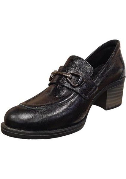 D25KA-3405 Kalın Topuk Klasik Kadın Deri Ayakkabı fırsatları