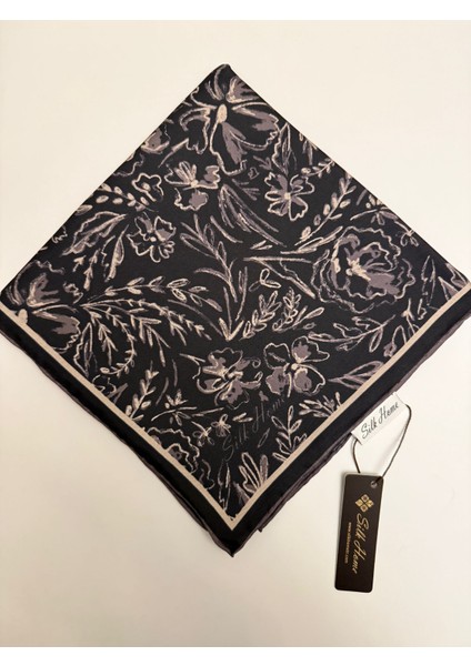 Firuze Desen Twill Ipek Eşarp