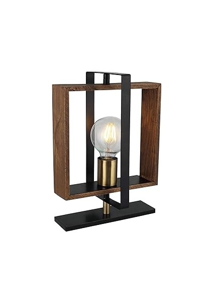 Lucea Karo Eskitme Siyah Boyalı Masa Lambası 1 x E27