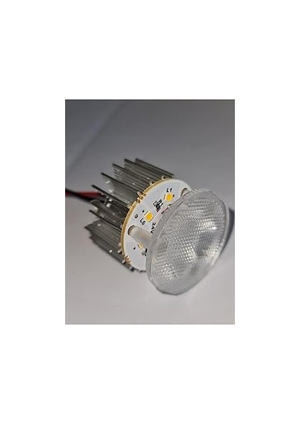 Uni̇kom 10'lu Paket Dekoratif Yuvarlak Tente Içi (Kasasiz) LED Armatür 12V Gün Işığı 3000K