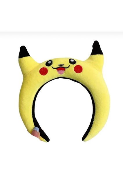 Pikachu Temalı Peluş Taç Saç Bandı / Kafa Bandı