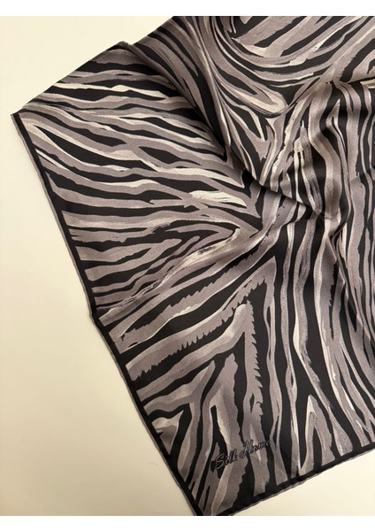 Zebralı Desen Twill Ipek Eşarp