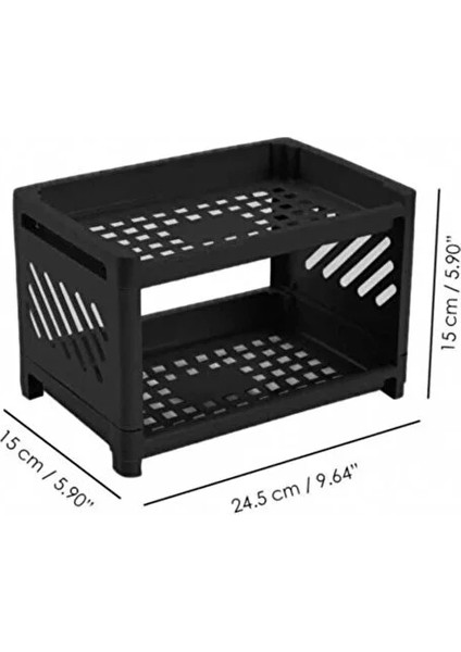 2 Katlı Plastik Baharatlık ve Kahve Düzenleyici | Tezgah Üstü Mutfak Organizer Raf modelleri