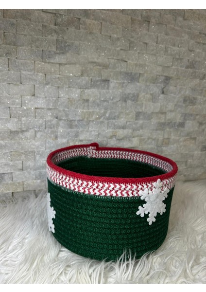 Yılbaşı Temalı Hediye Sepeti Çok Amaçlı Organizer Yükseklik 13CM Genişlik 20,5cm