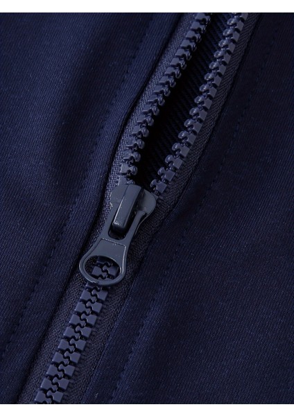 Erkek Çocuk Kapüşonlu Eşofman Takımı Lacivert Bej Spor Kombin 2’li Set