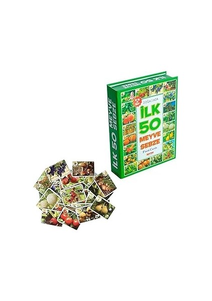 Oyuncak Minik Bebeğimin Ilk 50 Meyve Sebze Kartları Flash Kartlar Eğitici Kitap Anaokulu ve Kreş Se