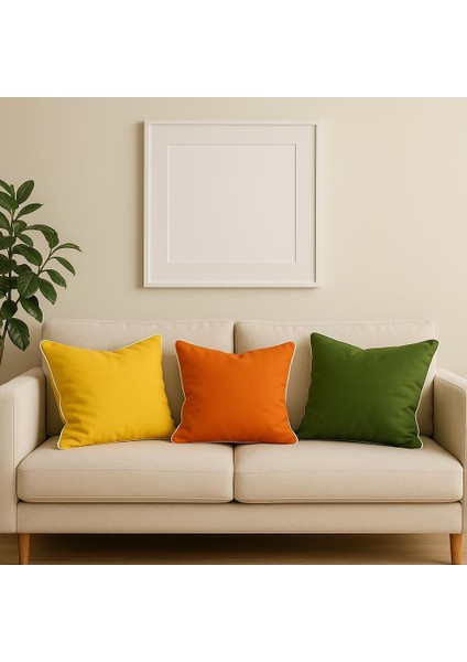 Sarı Kırlent Kılıfı 45X45 – Dekoratif Modern Kırlent fırsatları