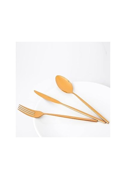 5900 Infinity Titanyum Bronz 12 Kişilik 84 Parça Çatal Kaşık Seti