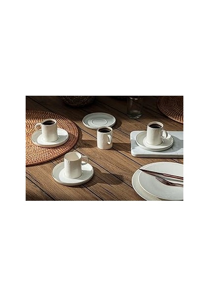 Porland Illusion Platin 4 Kişilik Kahve Takımı 90CC