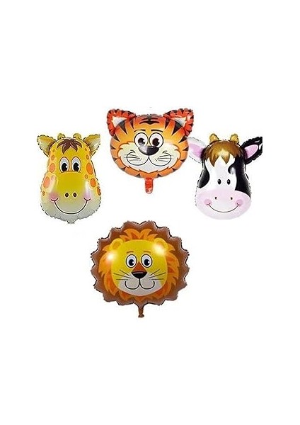 Safari Folyo Kafa Balonlar 4 Lü Büyük Boy