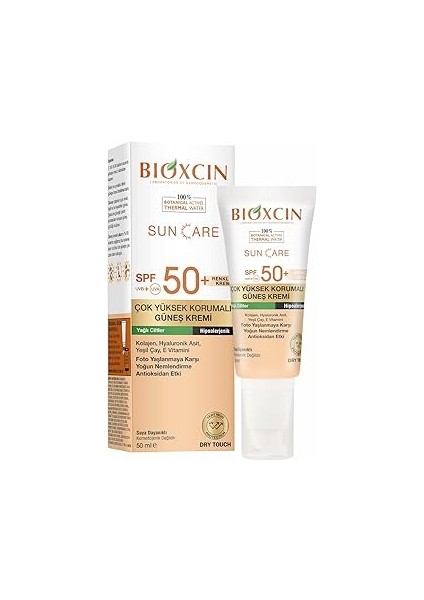 Bioxcin Sun Care Çok Yüksek Korumalı Yağlı Ciltler Için Renkli Güneş Kremi Tinted Spf 50+ 50 ml