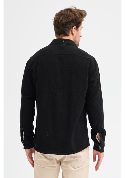 Düz Flanel Oduncu Gömlek - Regular Fit Kalın %100 Pamuklu Çift Cepli Ceket Gömlek indirimleri