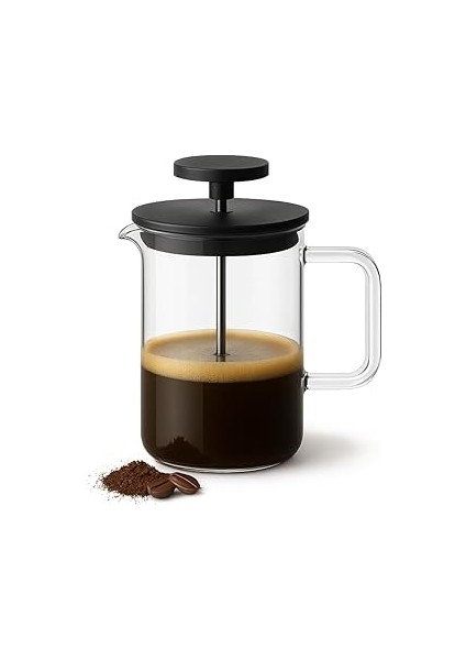 Simax French Press, 0,40 L Cam Kahve ve Çay Demliği, Borosilikat Cam, Bpa Içermez, Isıya Dayanıklı,