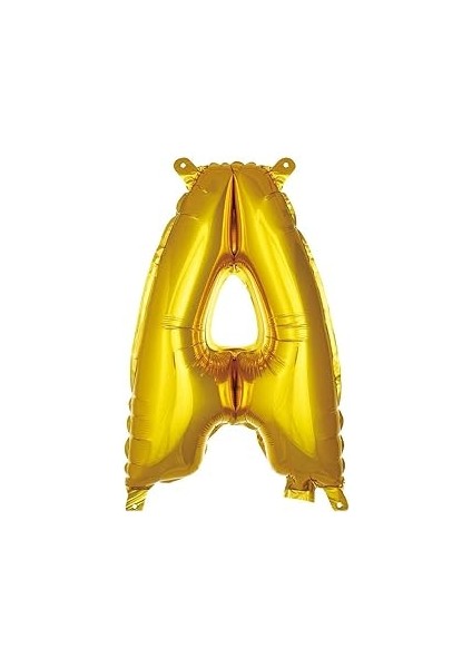 Parti̇ Vi̇tri̇ni̇ A Harfi 16 Inç Renk Folyo Balon 36 cm (Altın)