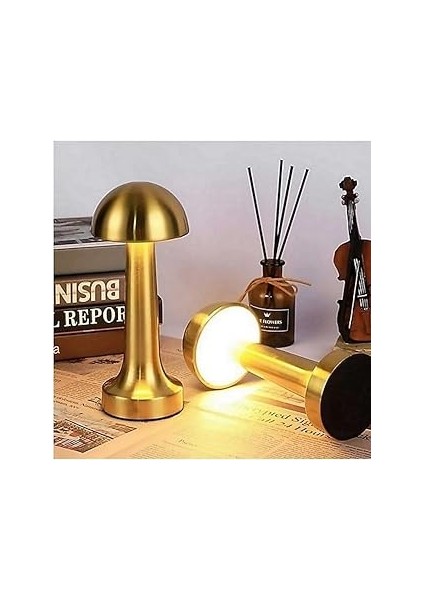 Masa Lambası Şarjlı Dokunmatik-Led Işıklı, 3 Renk Seçeneği, Taşınabilir ve USB Şarjlı,kamp,balkon,y