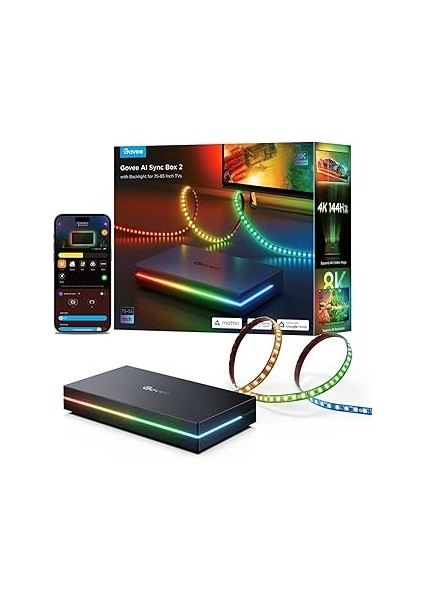 Govee Ai Sync Box 2 75-85 Inç Tv Arkası LED Aydınlatma