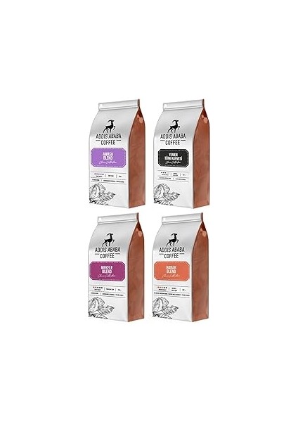 Addis Ababa Coffee - 4'lü Kahve Tanışma Paketi 1000 Gr. (French Press)