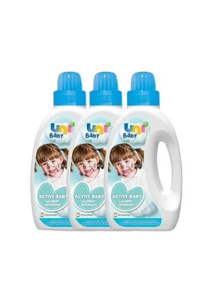 Uni Baby Çamaşır Deterjanı 1500X3 (Kl), Beyaz