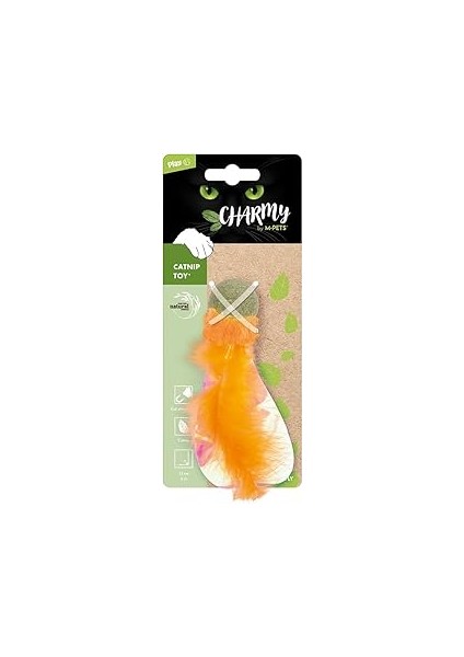M-Pets Charmy Firefly Catni̇pli̇ Kedi̇ Oyuncaği Orange