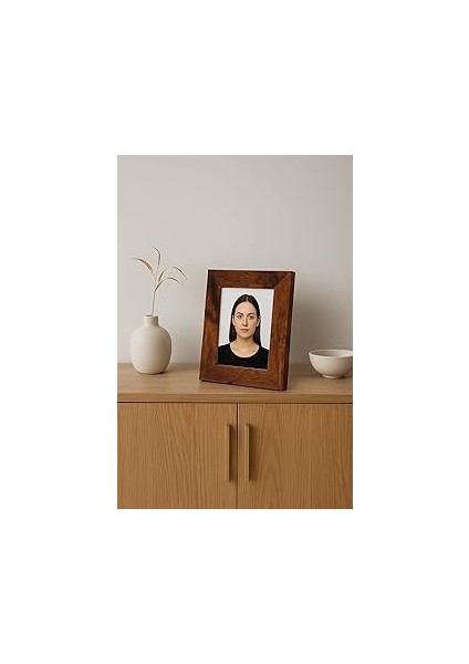 Emores Ahşap Resim Çerçevesi 3'lü Set Halinde 5 x 7.6 cm Boyutunda