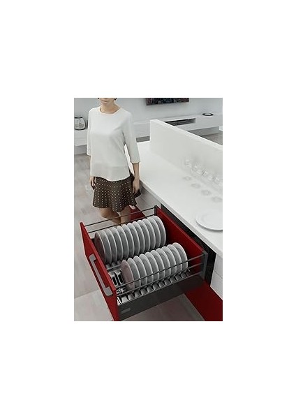 Tify Çekmece Içi Tabaklık 27CMX48CM, Antresit (3cm En ve 6 cm Boydan Kesilebilir)