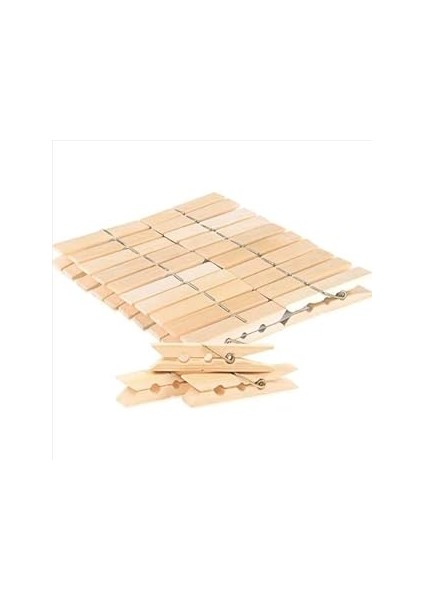 Ahşap Çamaşır Mandalı 72'li Orta Boy Paket