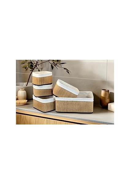 Paçi̇ Wicker Serisi 5'li Set Dikdörtgen Organizer