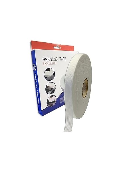 Teknik Tekstil Şerit Ipli Biye Tela 1.5 cm x 100 M - Tek Tarafı Yapışkanlı Tela - Ütü ile Ya