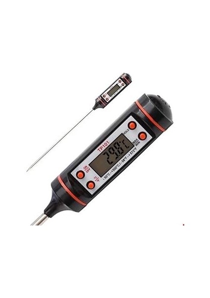 Gıda Termometresi Dijital Et ve Sıvı Termometresi Yemek Yoğurt Mayalama Pişme Seviyesi Ölçme Mutfak