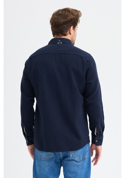 Düz Flanel Oduncu Gömlek - Regular Fit Kalın %100 Pamuklu Çift Cepli Ceket Gömlek fırsatları