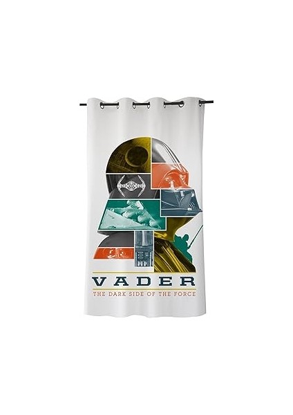 Taç Lisanslı Star Wars Saten Tekli Hazır Fon Perde