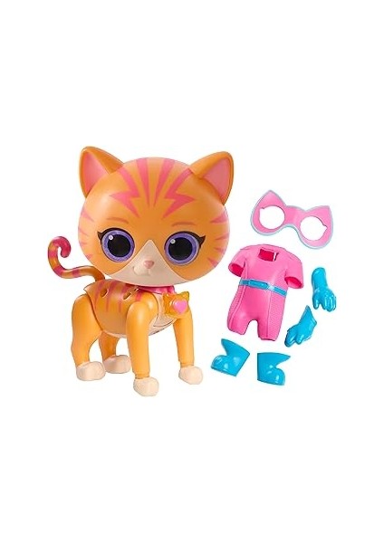 Just Play Junior Superkitties Cat-Tastic Dönüştüren Ginny Işıkları ve Sesleri Figür, 3 Yaş Ü