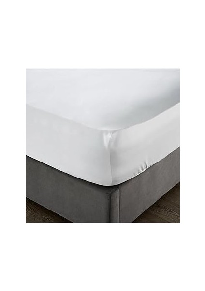 Alla Turca-Ranforce 180X200 cm Lastikli Çarşaf Seti - Beyaz