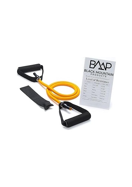 Black Mountain Products Single Resistance Band - Door Anchor And Starter Guide Included