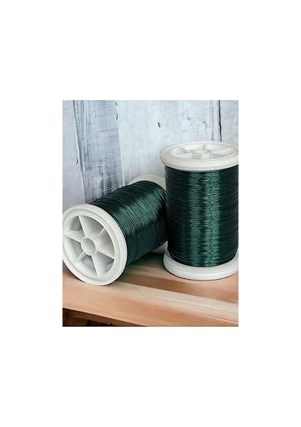Gürbüz Filografi 0.30 mm (100GR- 150M) Ördek Yeşili Renkli Bakır Filografi Teli
