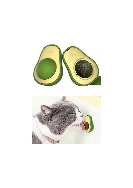Evefix Avakado Kedi Naneli Catnip 360 Derece Dönebilen Yalama Oyun Topu