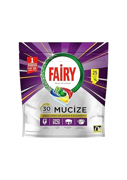 Mucize Bulaşık Makinesi Deterjanı Kapsülü/tableti 25 Yıkama